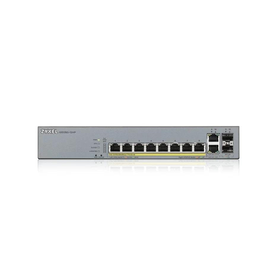 GS1350-12HP-EU0101F (Smart L2 Gigabit NebulaFlex Video Surveillance)