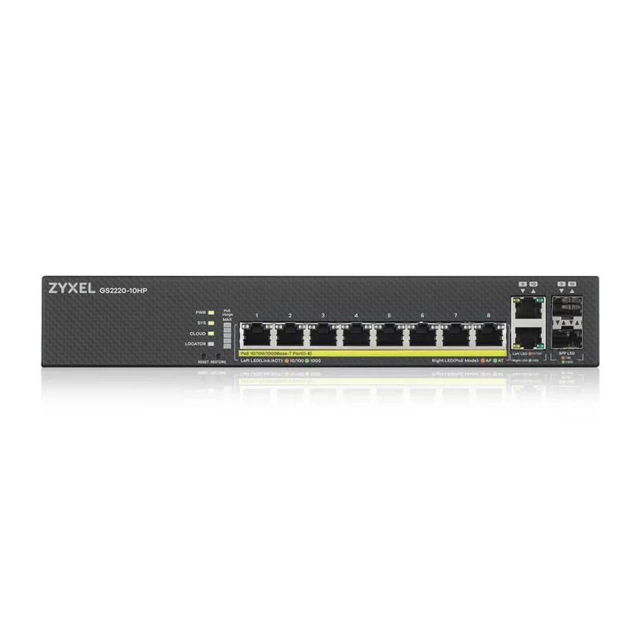 GS2220-10HP-EU0101F (Fully managed L2 Access Gigabit NebulaFlex Pro)